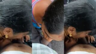 South Indian Lady Gives Outdoor Desi Blowjob In The Car | Viral MMS