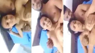 Desi Lover Romance And Boobs Pressing | Viral MMS