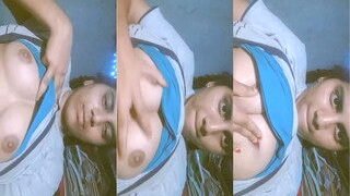 Cute Desi Girl Shows Boobs | Viral MMS