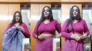 Sexy Desi Bhabhi Striping And Shows For Hubby Part 2 | Viral MMS