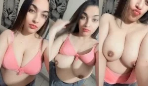 Sexy Desi Girl Play With Her Boobs | Viral MMS