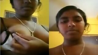 Tamil Girl Play With Her Boobs | Viral MMS